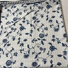 Nwt Vtg The Company Store Duvet Cover Reversible Cotton Twin White   Blue Floral