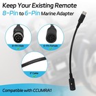 Us Marine Stereo Remote Adapter Cable 8-pin To 6-pin For Clarion Ccumra1