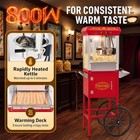 Vintage Style Popcorn Machine Maker Popper With Cart And 10 ounce Kettle  800w