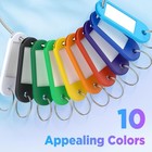 58 Pack Plastic Key Tags  Flexible Key Labels With Split Ring Label Window  Key