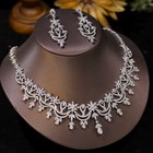 Waterdrop Cubic Zirconia Necklace Set Girl Fashion Bridal Wedding Jewelry Event