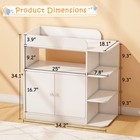 Baby Changing Table Dresser Wooden 4shelves Large Cabinet Nursery Storage No Pad