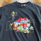 Vintage 1995 Warner Bros Looney Tunes Movie Set Character T-shirt Black Medium