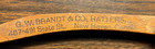 Very Rare  Vintage G  W  Brandt Hatters Wood Hat Brush - State St  New Haven  Ct
