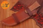 Custom Handmade Genuine Cow Leather Sheath For Fixed Blade Knife 1361