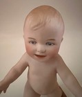 Gebruder Heubach German Bisque Action Baby Boy In Boots Figurine 6  Antique