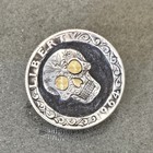 1964 Quarter Carved Ito A Sugar Skull Hobo Nickel Style Coin With 24k Gold Inlay