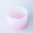 7 Inch Half  Pink C Note Root Chakra Quartz Crystal Singing Bowl With Bag