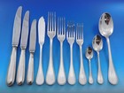 Perles By Christofle Sterling Silver Flatware Service 12 Set 132 Pcs Fitted Box