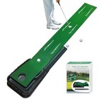  Putting Green Indoor Golf Putting Mat With Auto-ball Return -putter Alignment 