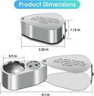 40x Jewelers Loupe Jewelry Loop Coin Magnifier Light Pocket Led Magnifying Glass