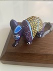 Alebrije Mexican Wood Carved Armadillo Mexican Folk Art