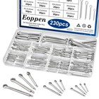 230pcs Cotter Pin Assortment Kit - 304 Stainless Steel 12 Sizes Cotter Pin Set F