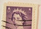 Canada Postage   Queen Elizabeth Ii   Purple 4    Stamp  cancelled posted  1953-02