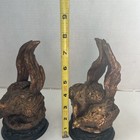 Pheasant Bookends Gold   Brass Colored Resin Sculptures   Very Heavy