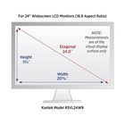 Kantek Secure-view Blackout Privacy Filter For 24-inch Widescreen Lcd Monitors 