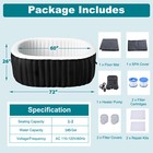 Naizea Hot Tub 75   x47   x26    Inflatable Hot Tub 2 Person Portable Blow Up Hot Tub