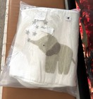 Pottery Barn Kids Embroidered Elephant Icon Toy Storage Canvas Tote Basket New
