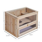 Wooden Hamster Cage Chinchillas Guinea Pig Mice Rodents Hutch Small Animal