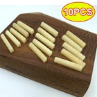 10pcs Unbleached Slotted Bone Nut Saddle Bridge 43x6x9mm Guitar Luthier Diy