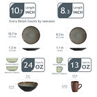 Vancasso Bubble 16-piece Brown Glaze Dinnerware Set Stoneware Dinner Dish For 4