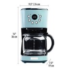 Haden Coffee Machine  12 Cup Programmable Drip Coffee Maker  Turquoise   Chrome