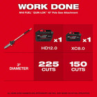 Milwaukee M18 Fuel Quik Lok 10 In Pole Saw Attachment Tool Only 49 16