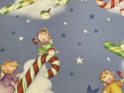 Vtg Christmas Wrapping Paper Nos Gift Wrap Ww2 Era Angels On Clouds Candy Canes