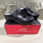 Dansko Womens Clog Black Shoes Size 36 5 5-6 Solitaire Brush Off