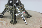 Jesus Christ Crucifix Catholic Latin Cross Sterling Silver Necklace Pendant H1