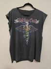 Vintage Thrashed 1989 M  tley Cr  e Tee Caduceus Snake Xl  no Tag 
