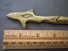 Brass Shark Nautical Letter Opener Vintage Desk Accessory