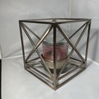 Bath And Body Works 3 Wick Candle Holder Metal Prism