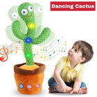 Dancing Cactus Repeat Talk Sing Glow Interactive Plush Toy For Kids New 