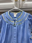 Barbizon Light Blue Snap Front House Coat Large