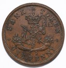 1857  Bank Of Upper Canada  1 Penny  Token  Ef  Km tn3  Lot  15 