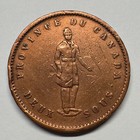 1852 Quebec Bank Token Canada 1 Penny - Beautiful Coin -  b-074