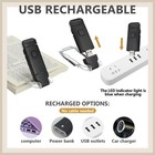 20 Pack Usb Rechargeable Book Light For Reading In Bed Foldable Clip On Led B   