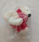 Coca Cola Coke Mini Plush Polar Bear W  Holiday Red Scarf 4    Stuffed Animal New 