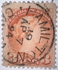 Travelstamps  Canada Stamps Scott  37 - 3 Cent Queen Victoria Used  Ng