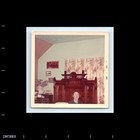 Old Vintage Square Color Photo Solo Woman In Living Room Glasses 1968 Picture
