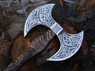 Edc Double Head Axe Carbon Steel Blade Viking Axe Tomahawk Axe W l sheathbl-4802
