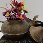 Middle Eastern Brown Metal Teapot With Lid - Region Of Origin Middle East