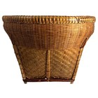 Vintage Thai Handwoven Wicker Basket Large Rustic Multipurpose Storage Decor