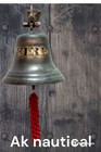 Antique Brass Ship Bell Nautical Hanging Door Fireman s Fire Bell With Rope