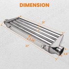 2 5  Inch Turbo Intercooler 27x7x2 5   Inlet outlet Upgrade Universal  Aluminum