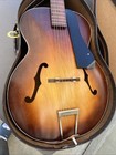 1950s 60s Vintage Collectible Silvertone Archtop Hollow Body Acoustic Guitar