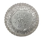 Vintage Clear Glass Dish With Fruit Design