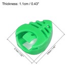 Guitar Pick Holder Plastic Heart-shaped Green For Guitar  Bass  Ukulele 6pcs