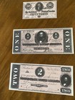 Vtg Confederate Currency Set A Paper Money 9 Assorted Bills Civil War Fascimile